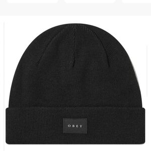 OBEY VIRGIL BEANIE KNIT HAT Brim Cuff Black Classic Shepard Fairey Streetwear OS